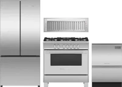 4 Piece Package Includes Refrigerator, Range, Hood And Dishwasher